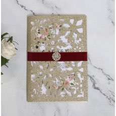 Elegant Wedding Invitation Glitter Christmas Greeting Card Business Invitation